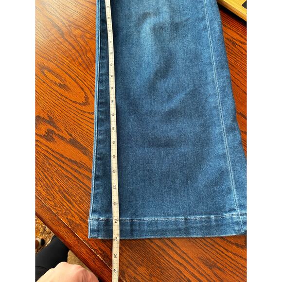 Paige Anessa Jeans High Waist Wide Leg Dark Wash Women's Petite 25 - Picture 9 of 9